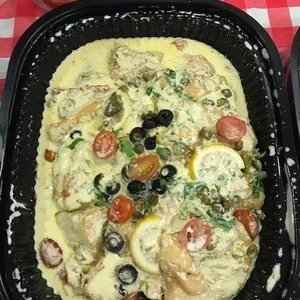 Oven-Baked Sutchi Fillet <i>with caper butter sauce</i>