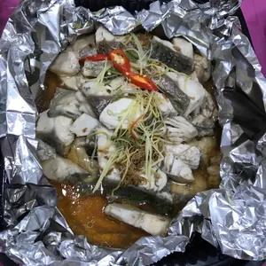 Steamed Sea Bass <br><i>with ginger and spring onion</i>