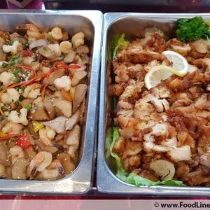 鸡腿菇蒜茸虾球(去壳) Garlic Prawn w/ Mushroom (De-Shell) (NEW)