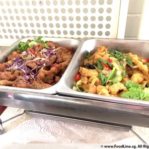 芥菜蚝油炒鱼片 Sliced Fish w/Mustard Plant In Oyster Sauce