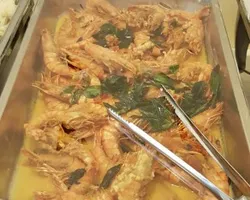 Prawns in Salted Egg Butter Sauce 奶油咸蛋虾 | Customer Photo | Fu Kwee Caterer Pte Ltd