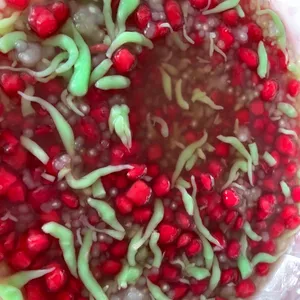 Red Ruby Sago Chendol with Coconut Milk
