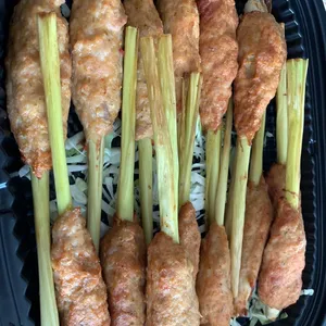 Money Bag and Lemongrass Skewers