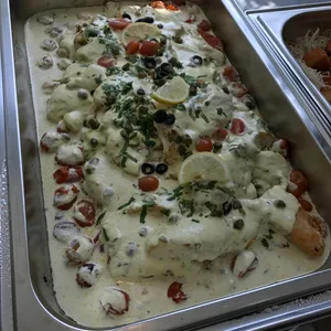 Oven-Baked Sutchi Fillet <i>with caper butter sauce</i>