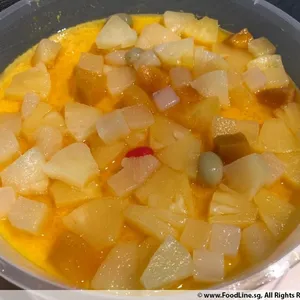 Mango Pudding with Fruit Cocktail