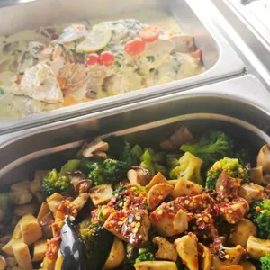Roasted King Oyster Mushroom (V) <i>with broccoli and chilli</i>