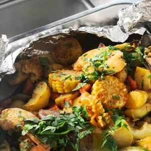 Cajun Butter Seafood <i>with zucchini, potato and corn</i>
