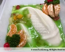 Prosperous “Carp” Almond Jelly 年年有余 (杏仁布丁) | Customer Photo | D'Fine Catering Services Pte Ltd