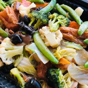 豆包冬粉上素 Bean Gluten with Vermicelli and Greens