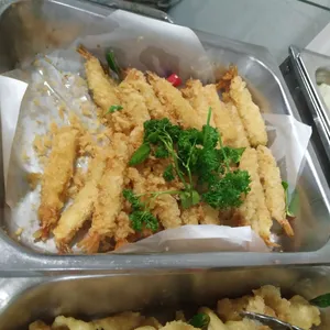 GOLDEN TEMPURA PRAWN, MAYO DIPS 天妇罗虾，白奶酱
