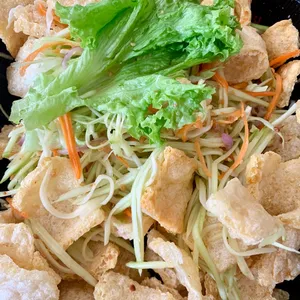 Fried Fish Maw with Mango Salad