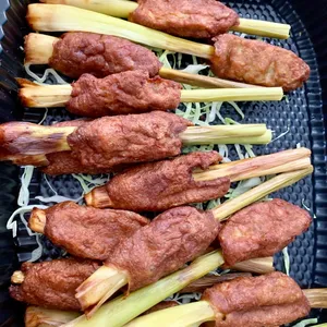 Money Bag and Lemongrass Skewers
