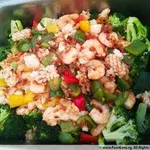 Fried Broccoli with Seafood in XO Sauce 海鲜西兰花