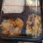 Fish Fillet Sweet Sour Sauce with Seasonal Vegetables, Seaweed Chicken and Steamed Rice