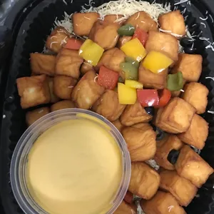 Codfish Tofu Bites <i>with lemon cheese dip</i>