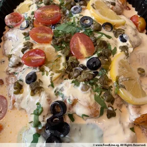 Oven-Baked Sutchi Fillet <i>with caper butter sauce</i>