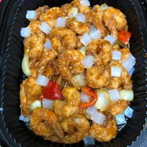 Sweet & Sour Prawns with Nata De Coco