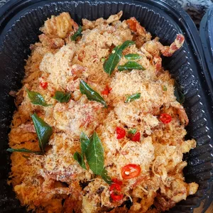 Deep Fried Soft Shell Crab with Chicken Floss 鸡肉松软壳蟹