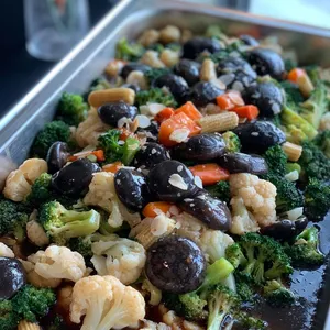 Sautéed Broccoli and Cauliflower (V) <i>with assorted mushrooms</i>