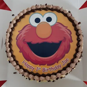 1x Elmo @$58.9 (Size : 8 Inch (12-18 pax)) (Flavours : Chocolate) (Eggless : No) (Big Candles : 1) (Small Candles : 1)