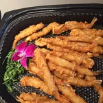 Golden Prawn Torpedo with Spicy Tartar