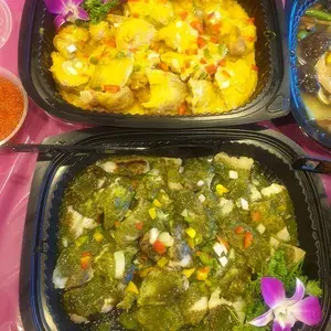 Baked Fish Fillet with Chimichurri Dip