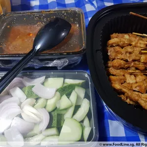 Chicken Satay w condiments