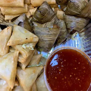 Vegetables Spring Roll and Samosa