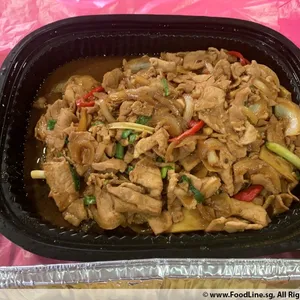 Sliced Pork with Onions and Ginger