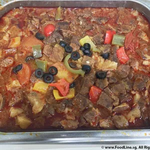 Braised Tomato Beef Stew <i>with capsicum and olive</i>