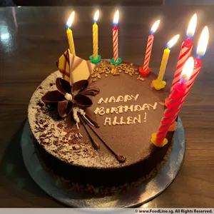 1x Signature Chocolate Mousse Etoile (Eggless Option Available) @$34 (Size/Weight: 16cm) (Qty of Big Candles: 3) (Qty of Small Candles: 5)