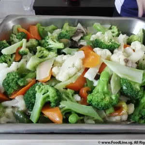 Mixed Cauliflower, Brocolli w mushrooms 香菇白菜花与西兰花