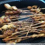 Grilled Chicken Satay with Condiments