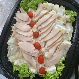 Cocktail Potato Salad with Smoked Chicken