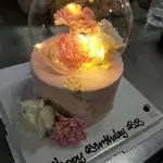 1x Crystal Glass with Fresh Florals @$89 (Flavour  : Horlick Tim Tam) (Size: 6)