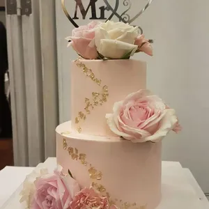 1x Rose Pink with Fresh Florals @$140 (Size: 4) (Flavour : Rose Lychee)