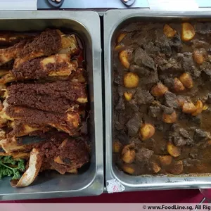 Cooked BBQ Stingray in Sambal