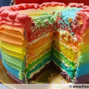 1x Rainbow Wonderland @$45.9 (Big Candles : 5) (Size : 7 Inch (7-10 pax)) (Small Candles : 4)