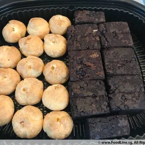 Double Fudge Belgium Brownie & Vanilla Profiteroles