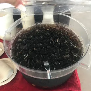 Chilled Grass Jelly with Longan