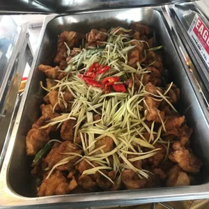 Thai Style Fried Fish Fillet with Young Mango