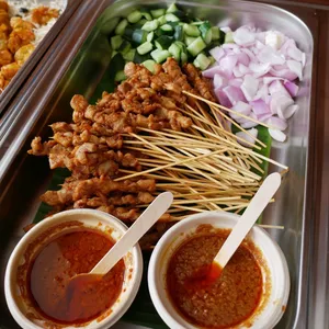 Barbecued Chicken Satay <i>with peanut sauce</i>