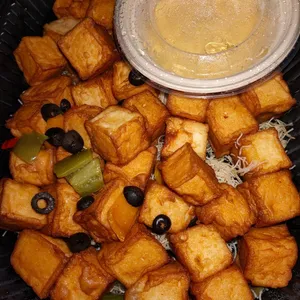 Codfish Tofu Bites <i>with lemon cheese dip</i>