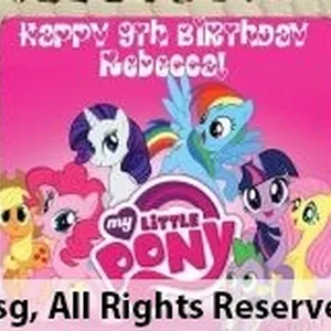 1x LITTLE PONY @$58.9 (Size : 8 Inch (12-18 pax)) (Flavours : Chocolate) (Eggless : No) (Big Candles : 6) (Small Candles : 6)