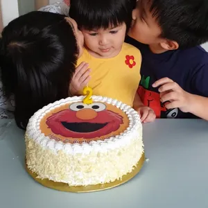 1x Elmo @$58.9 (Size : 8 Inch (12-18 pax)) (Flavours : Strawberry) (Eggless : No) (Big Candles : 2) (Small Candles : 1)