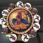 1x Spiderman Hero @$78.9 (Size : Classic (7 Inch Cake + 12 Cupcakes)) (Eggless?: No) (Big Candles : 1) (Small Candles : 9)