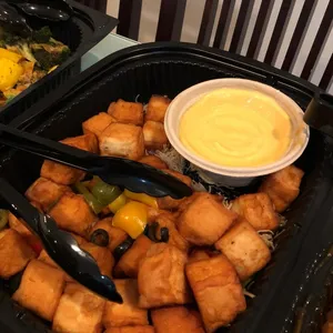 Codfish Tofu Bites <i>with lemon cheese dip</i>