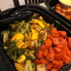 Roasted Rainbow Vegetables (Vg) <i>with broccoli, eggplant, carrot and yellow zucchini</i>