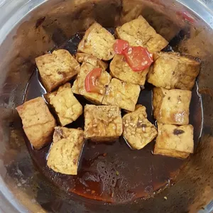 Fried Beancurd with Barbeque Sauce Dip