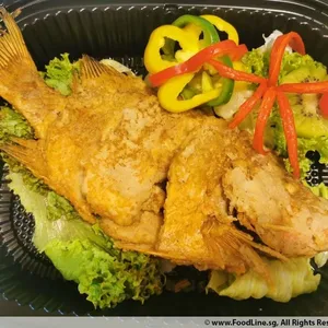 Deep-fried Red Snapper with Sweet & Sour Sauce 糖醋红曹魚